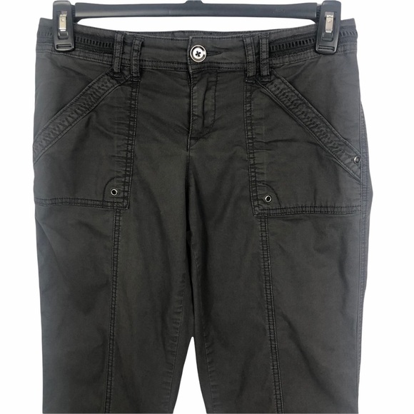 MAURICES Junior Women’s Pants Sz 5/6 Gray Convert to Capri Pockets Stretch - Picture 2 of 12